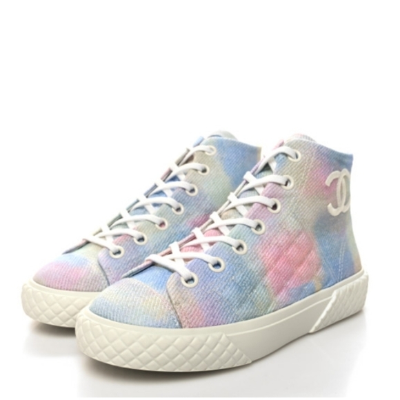No Offers Please Host Pick 7/14 💕Authentic CHANEL Hightops - Picture 2 of 7